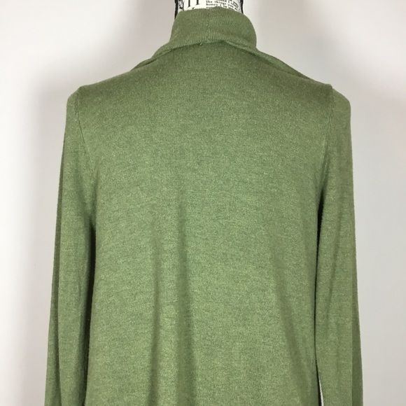 Mossy green open front long cardigan duster sz M fairycore fairy natural boho - Picture 5 of 8